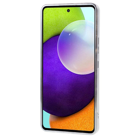 Samsung Galaxy A52s (5G) / A52 (4G / 5G) Skinnende Fleksibel Plastik Bagside Cover - Bølget Design - Sølv