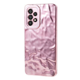 Samsung Galaxy A52s (5G) / A52 (4G / 5G) Skinnende Fleksibel Plastik Bagside Cover - Bølget Design - Rose Gold