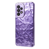 Samsung Galaxy A53 (5G) Skinnende Fleksibel Plastik Bagside Cover - Bølget Design - Lilla