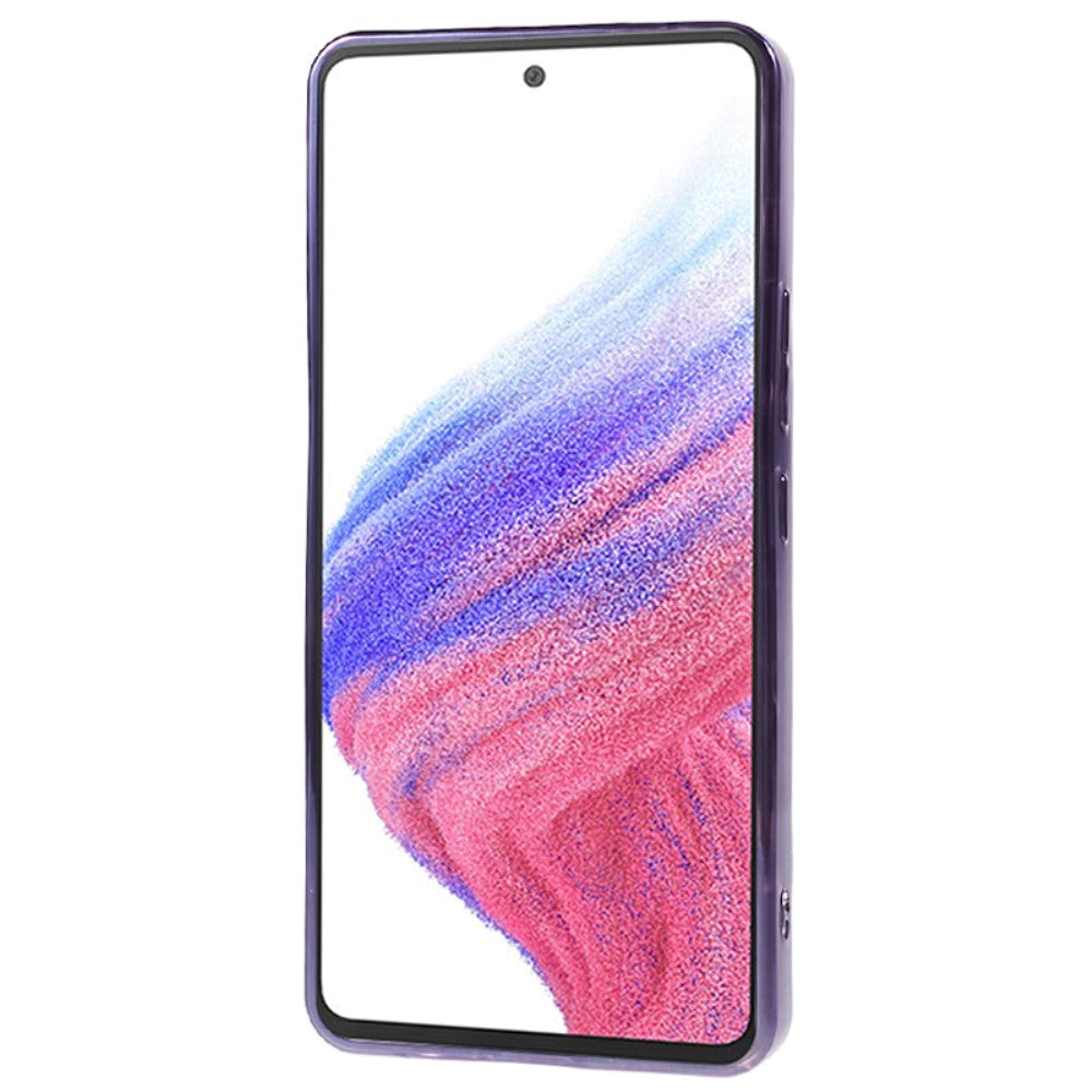 Samsung Galaxy A53 (5G) Skinnende Fleksibel Plastik Bagside Cover - Bølget Design - Lilla