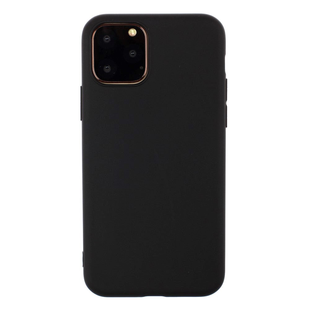 iPhone 15 Pro Mat Fleksibel Plastik Bagside Cover - Sort