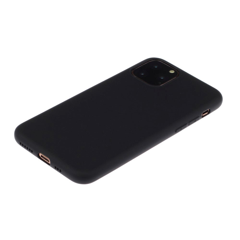 iPhone 15 Pro Mat Fleksibel Plastik Bagside Cover - Sort