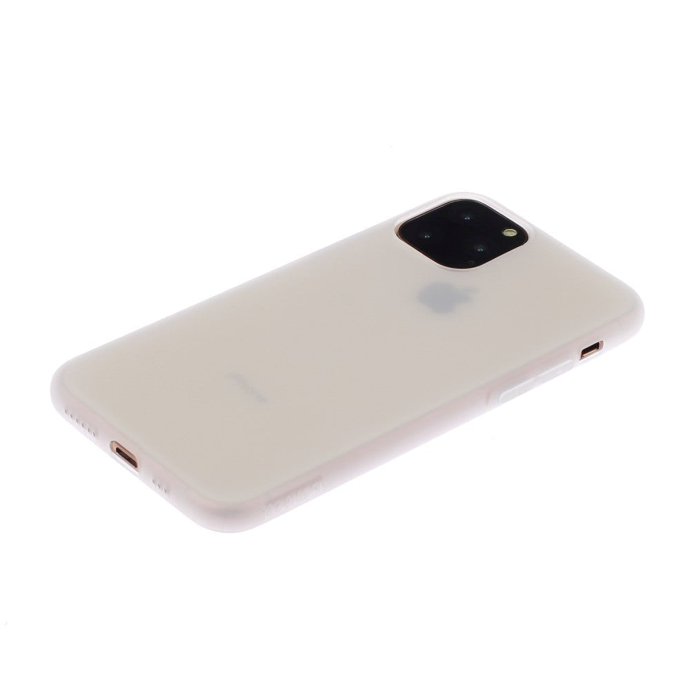 iPhone 15 Pro Mat Fleksibel Plastik Bagside Cover - Hvid