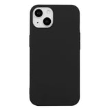 iPhone 15 Plus Mat Fleksibel Plastik Bagside Cover - Sort