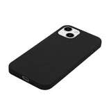 iPhone 15 Plus Mat Fleksibel Plastik Bagside Cover - Sort