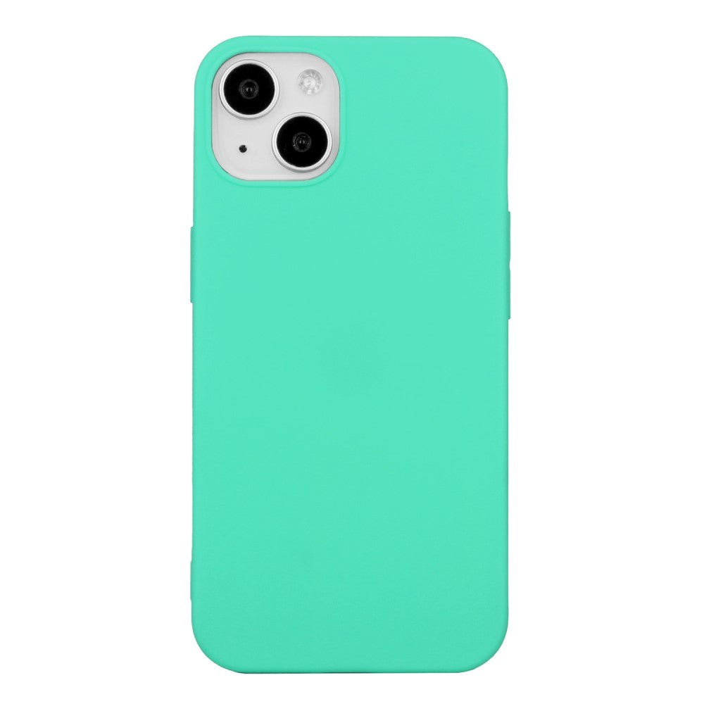 iPhone 15 Plus Mat Fleksibel Plastik Bagside Cover - Turkis