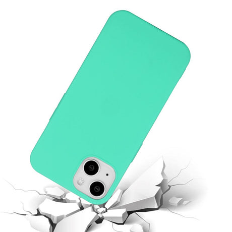 iPhone 15 Plus Mat Fleksibel Plastik Bagside Cover - Turkis