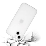 iPhone 15 Plus Mat Fleksibel Plastik Bagside Cover - Hvid