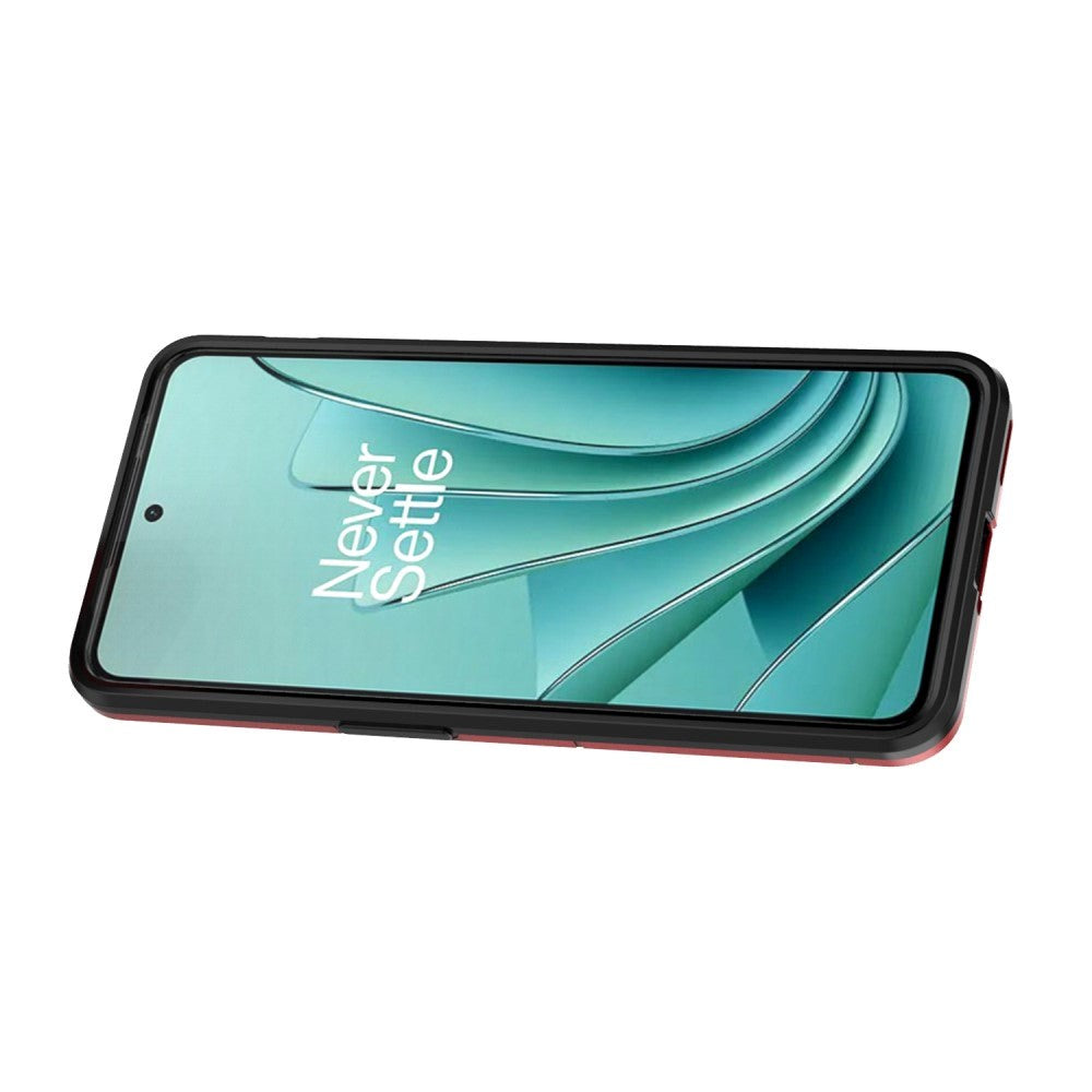 OnePlus Nord 3 (5G) Hybrid Håndværker Bagside Cover m. Magnetisk Kickstand - Rød