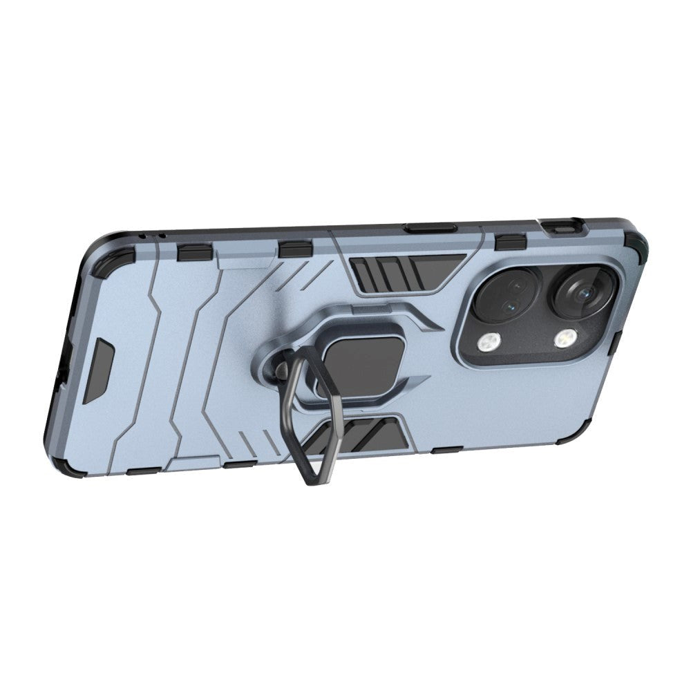 OnePlus Nord 3 (5G) Hybrid Håndværker Bagside Cover m. Magnetisk Kickstand - Blå