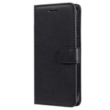 iPhone 15 Plus Læder Flip Cover m. Pung og Strop - Sort