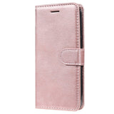 iPhone 15 Pro Læder Flip Cover m. Strop og Pung - Rose Gold