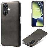 OnePlus Nord CE 3 Lite (5G) Læderbetrukket Plastik Bagside Cover - Sort