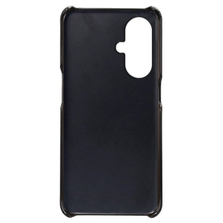 OnePlus Nord CE 3 Lite (5G) Læderbetrukket Plastik Bagside Cover - Sort