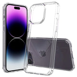 iPhone 15 Pro Max Hybrid Plastik Bagside Cover - Gennemsigtig