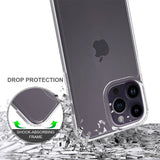 iPhone 15 Pro Max Hybrid Plastik Bagside Cover - Gennemsigtig