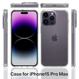 iPhone 15 Pro Max Hybrid Plastik Bagside Cover - Gennemsigtig