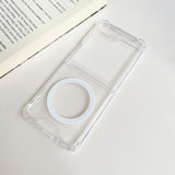 Samsung Galaxy Z Flip5 (5G) Hårdt Plastik Bagside Cover - MagSafe Kompatibel - Gennemsigtig
