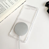 Samsung Galaxy Z Flip5 (5G) Hårdt Plastik Bagside Cover - MagSafe Kompatibel - Gennemsigtig