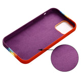 iPhone 15 Pro Silikone Bagside Cover - Rød Regnbue