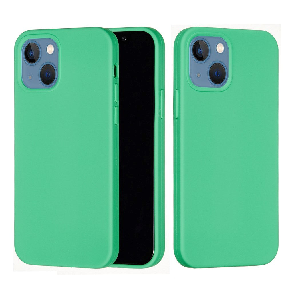 iPhone 15 Plus Liquid Silikone Bagside Cover - Grøn