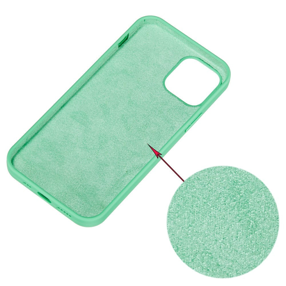 iPhone 15 Plus Liquid Silikone Bagside Cover - Grøn