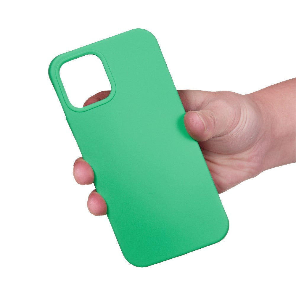 iPhone 15 Plus Liquid Silikone Bagside Cover - Grøn