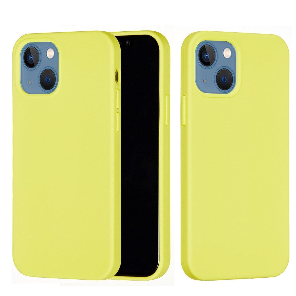 iPhone 15 Plus Liquid Silikone Bagside Cover - Gul