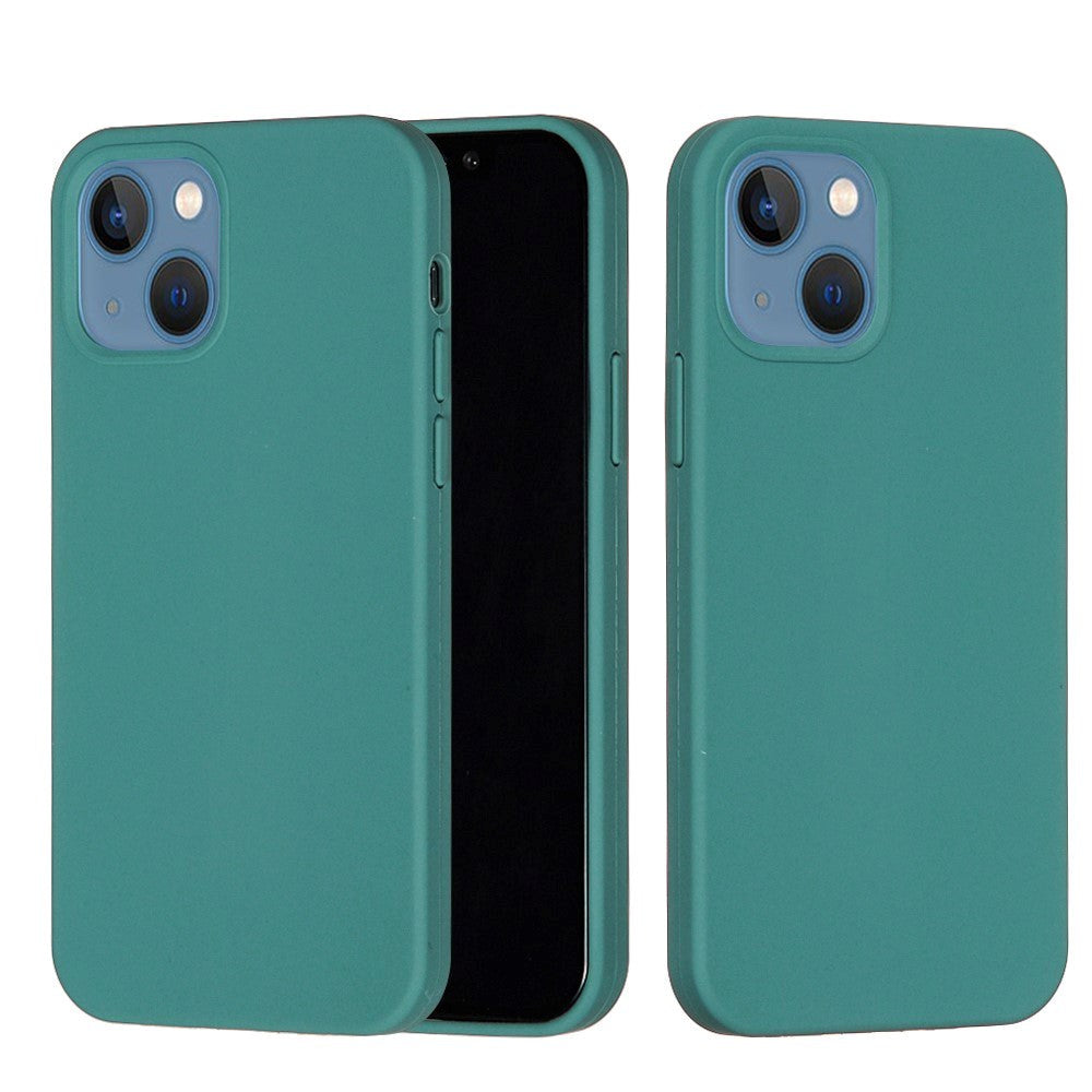 iPhone 15 Plus Liquid Silikone Bagside Cover - Mørkegrøn