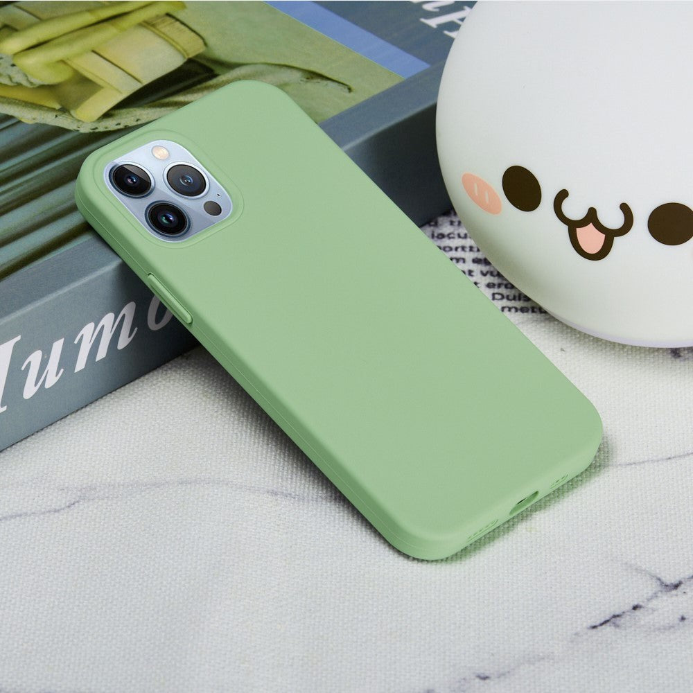 iPhone 15 Pro Liquid Silikone Bagside Cover - Mintgrøn