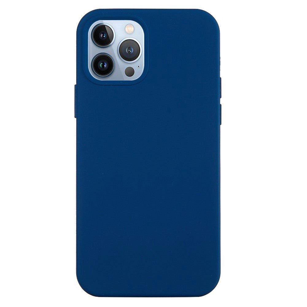 iPhone 15 Pro Liquid Silikone Bagside Cover - Navy Blå