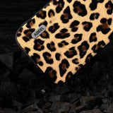 iPhone 15 Pro Max Fleksibelt Plast Bagside Cover - Leopard Mønster - Champagne Guld