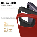 iPhone 15 Pro Max Plastik Håndværker Bagside Cover - Rød