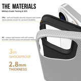 iPhone 15 Pro Max Plastik Håndværker Bagside Cover - Sølv