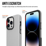 iPhone 15 Pro Max Plastik Håndværker Bagside Cover - Sølv