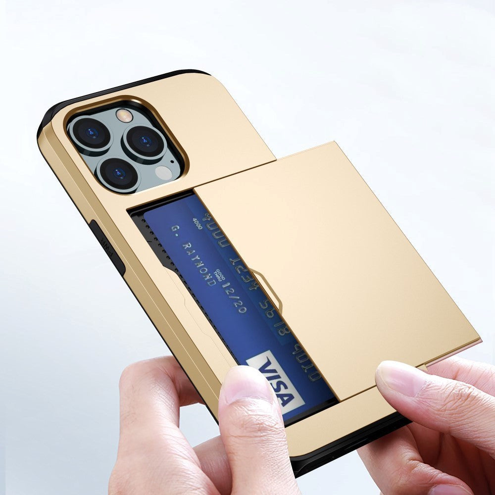 iPhone 15 Pro Håndværker Cover m. Kortholder - Guld