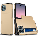 iPhone 15 Pro Håndværker Cover m. Kortholder - Guld