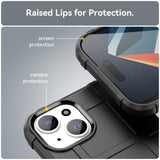 iPhone 15 Rugged Shield Series Håndværker Bagside Cover - Sort