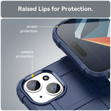 iPhone 15 Rugged Shield Series Håndværker Bagside Cover - Blå