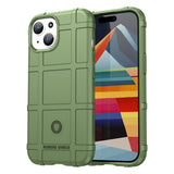 iPhone 15 Rugged Shield Series Håndværker Bagside Cover - Grøn