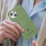 iPhone 15 Rugged Shield Series Håndværker Bagside Cover - Grøn
