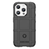 iPhone 15 Pro Rugged Shield Series Håndværker Bagside Cover - Sort