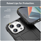 iPhone 15 Pro Rugged Shield Series Håndværker Bagside Cover - Sort