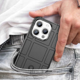 iPhone 15 Pro Rugged Shield Series Håndværker Bagside Cover - Sort