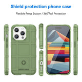 iPhone 15 Pro Rugged Shield Series Håndværker Bagside Cover - Grøn