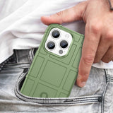 iPhone 15 Pro Max Rugged Shield Series Håndværker Bagside Cover - Grøn