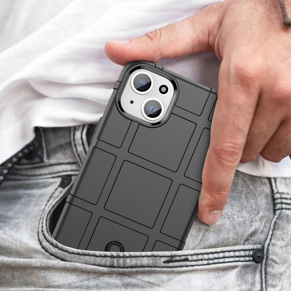 iPhone 15 Plus Rugged Shield Series Håndværker Bagside Cover - Sort