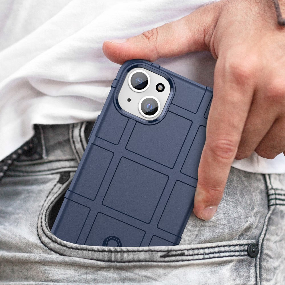 iPhone 15 Plus Rugged Shield Series Håndværker Bagside Cover - Blå