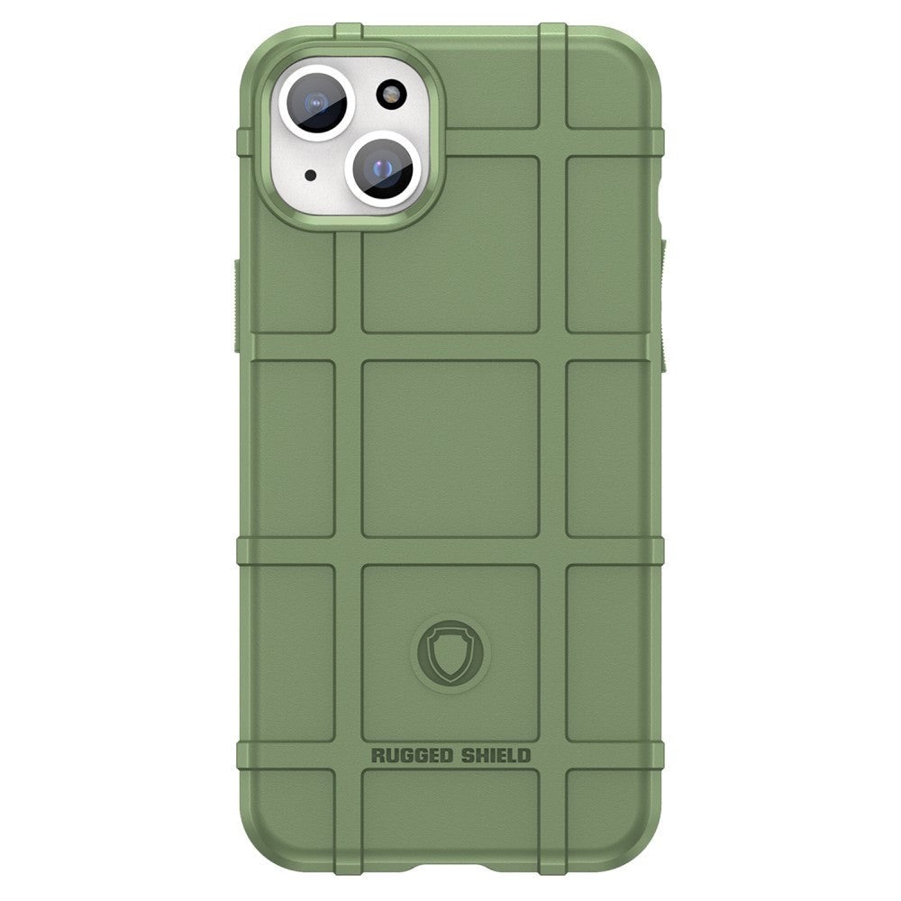 iPhone 15 Plus Rugged Shield Series Håndværker Bagside Cover - Grøn