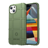 iPhone 15 Plus Rugged Shield Series Håndværker Bagside Cover - Grøn